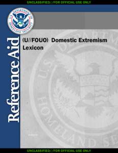 Domestic Extremism Lexicon