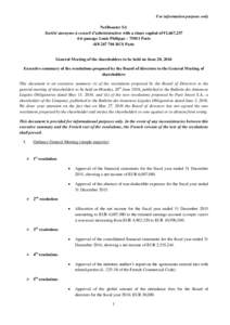 For information purpose only NetBooster SA Société anonyme à conseil d’administration with a share capital of €1,667,passage Louis Philippe – 75011 ParisRCS Paris