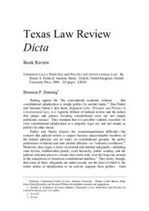 Government / Court systems / Separation of powers / Judicial review / Judicial activism / Supreme court / United States Constitution / Daniel A. Farber / Supreme Court of Ireland / Law / Philosophy of law / Constitutional law