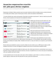Anuncian empresarios creación del .jobs para ofertar empleos http://www.cronica.com.mx/nota.php?id_nota=[removed]