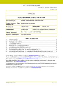 Microsoft Word - NS-INSP-GD-005 Revision 1 - LC5 Consignment of Nuclear Matter - January 2013.DOC