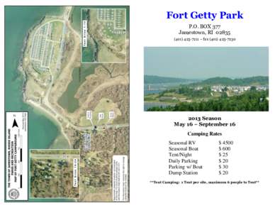 Fort Getty Park P.O. BOX 377 Jamestown, RI[removed]7211 ~ fax[removed]2013 Season