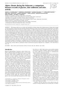 Alpine climate during the Holocene: a comparison between records of glaciers, lake sediments and solar activity