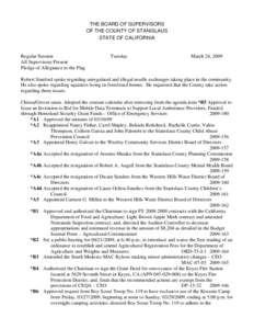 March 24, [removed]Board of Supervisors Minutes