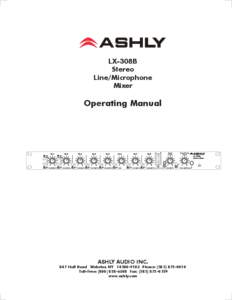 Electronic engineering / TRS connector / Ashly Audio / Microphone / Stereophonic sound / Reason / Clipping / Sound card mixer / Mixing console / Audio engineering / Electronics / Computer hardware