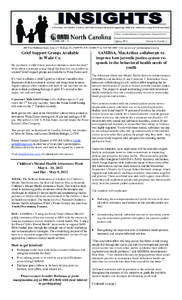    A Newsletter for Families, Teachers, and Child Serving Professionals Supporting Children & Adolescents Living With Mental Illness Editor: Jennifer Rothman, Young Families Program Director  Spring 2012