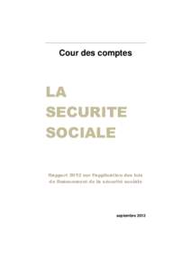 Rapport sur l’application des lois de financement de la sécurité sociale 2012
