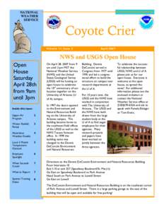 NATIONAL WEATHER SERVICE Coyote Crier Volume 11, Issue 2