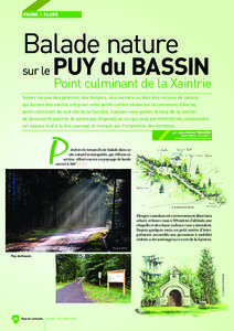 Faune & FLORE  Balade nature sur le  PUY du BASSIN