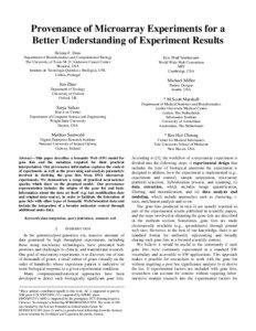 Microsoft Word - Provenance_of_Microarray_Experiments_IEEE_format_20101016.doc