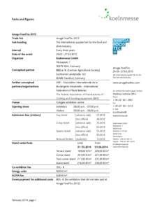 Facts and figures  Anuga FoodTec 2015 Trade fair Sub-heading Interval