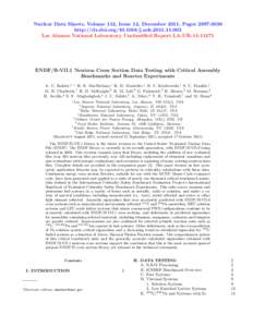 Nuclear Data Sheets, Volume 112, Issue 12, December 2011, Pageshttp://dx.doi.orgj.ndsLos Alamos National Laboratory Unclassified Report LA-URENDF/B-VII.1 Neutron Cross Section D
