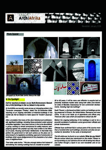 Newsletter January 2009 Photo Special photography by Rachel Stella Jenkins. Morocco NovIn the Spotlight