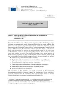 EUROPEAN COMMISSION HEALTH AND CONSUMERS DIRECTORATE-GENERAL Health systems and products Medicinal products – authorisations, European Medicines Agency  PHARM 616