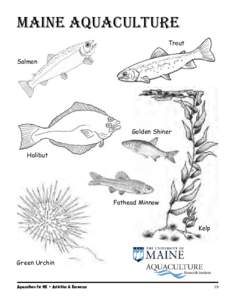 Maine Aquaculture Trout Salmon Golden Shiner Halibut