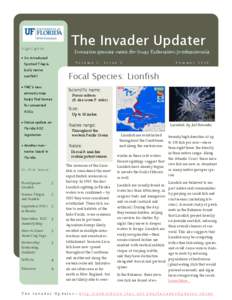 The Invader Updater  Highlights: Invasive species news for busy Extension professionals