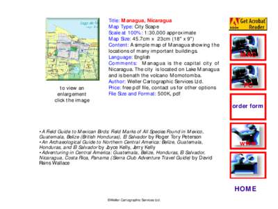 to view an enlargement click the image Title: Managua, Nicaragua Map Type: City Scape