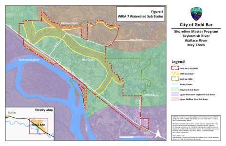 Figure 4 WRIA 7 Watershed Sub Basins SR Wallace River