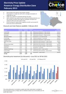 Electricity Price Update Powercor Energy Distribution Zone February 2013  