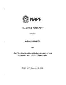 Marquis Ltd. (KFC) and NAPE 2010 to 2012