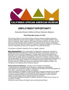 Museum / Humanities / African American art / California African American Museum / University of Puerto Rico at Mayagüez