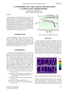 Proceedings of EPAC 2006, Edinburgh, Scotland  MOPCH176 A COMPARISON OF LARGE GRAIN AND FINE GRAIN CAVITIES USING THERMOMETRY