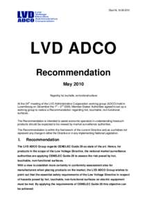 Chair NL[removed]LVD ADCO Recommendation May 2010 Regarding hot, touchable, non-functional surfaces