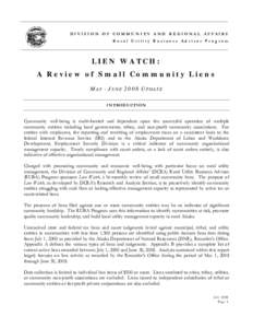 Microsoft Word - Lien Watch May-Jun 2008.doc