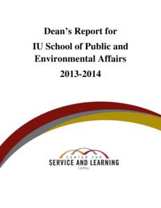 Dean’s Report for IU School of Public and Environmental Affairs[removed]|Page