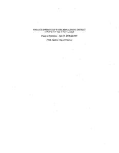 WASATCH INTEGRATED WASTE MANAGEMENT DISTRICT  (A Component Unit of Davis County) Financial Statements - June 30, 2008 and 2007