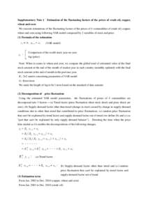 Supplementary Note 1 Estimation of the fluctuating factors of the prices of crude oil, copper, wheat and corn We execute estimations of the fluctuating factors of the prices of 4 commodities of crude oil, copper, wheat a