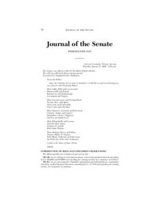 78  JOURNAL OF THE SENATE Journal of the Senate THIRTEENTH DAY