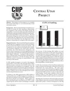 United States / June sucker / United States Bureau of Reclamation / Water Resources Development Act / Utah / Central Utah Project Completion Act / Central Utah Project