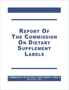 COMMISSION COMMISSIONON ONDIETARY DIETARYSUPPLEMENT SUPPLEMENTLABELS LABELS