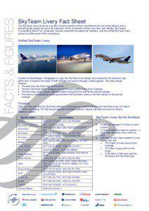 SkyTeam Livery Fact Sheet The SkyTeam livery serves as a symbol of each member airline’s commitment not only to the alliance, but to delivering high-quality service to its customers. While all member airlines carry their own identity, SkyTeam’s