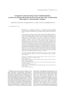 Folia biologica (Kraków), vol[removed]), No 1-2  Cytogenetic Characterization of the Trinidad Endemic,
