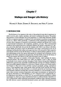 Chapter 7 Walleye and Sauger Life History Michael A. Bozek, Dominic A. Baccante, and Nigel P. Lester