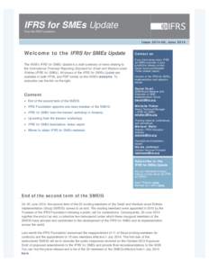    IFRS for SMEs Update From the IFRS Foundation  Issue[removed], June 2014
