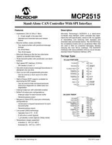 Industrial automation / Automation / CAN bus / Embedded systems / Serial Peripheral Interface Bus / Network protocols / Bit stuffing / Microcontroller / Cyclic redundancy check / Technology / Computing / OSI protocols