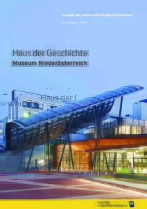Konzept des wissenschaftlichen Fachbeirates NovemberHaus der Geschichte Museum Niederösterreich