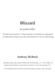 Blizzard for grand carillon The final section (from bar 127 - 