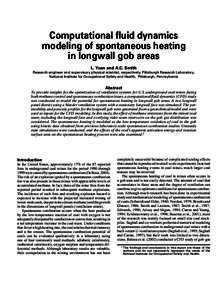 Computational Fluid Dynamics Modeling of Spontaneous Heating in Longwall Gob Areas