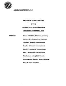 AGENDA DOCUMENT NO[removed]MINUTES OF AN OPEN MEETING OF THE