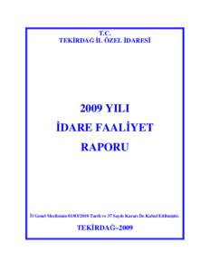 T.C. TEKİRDAĞ İL ÖZEL İDARESİ