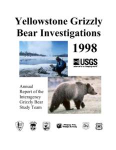 Yellowstone Grizzly Bear Investigations 1998 Annual Report of the