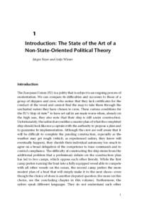 1 Introduction: The State of the Art of a Non-State-Oriented Political Theory Ju¨rgen Neyer and Antje Wiener  Introduction