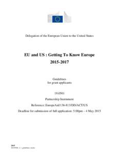 Delegation of the European Union to the United States  EU and US : Getting To Know Europe[removed]Guidelines