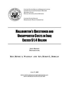 Microsoft Word - Halliburton Overcharges Report Final.doc