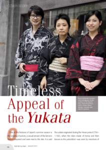 COVER STORY  Timeless Appeal of the Yukata