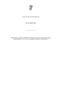 STATUTORY INSTRUMENTS.  S.I. No. 448 of 2013 ————————